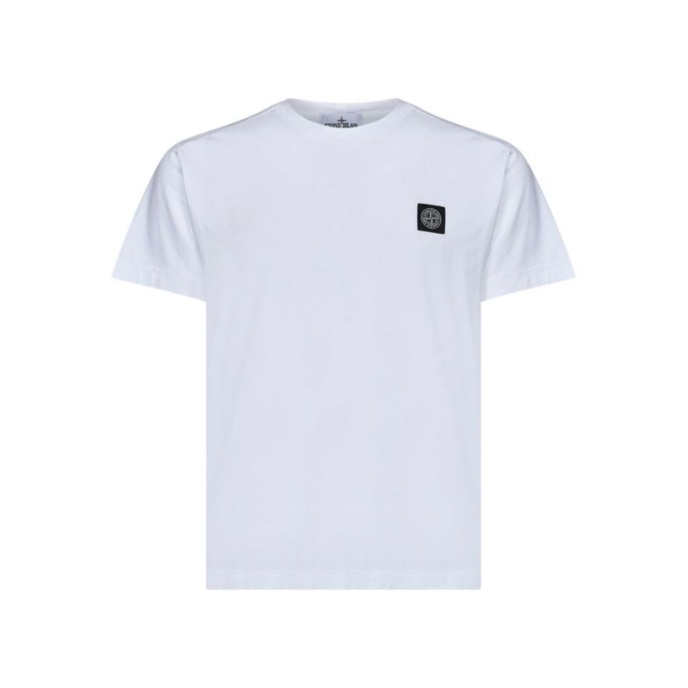 Stone Island Men White 60/2 Cotton Jersey Slim-Fit T-Shirt